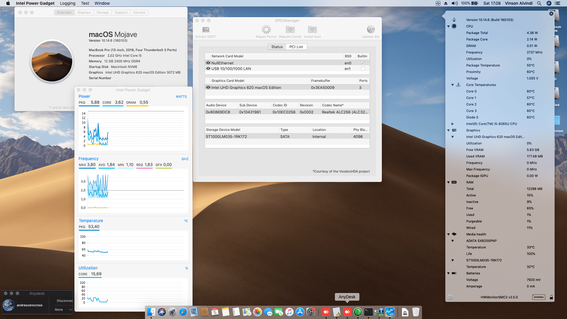 Success Hackintosh macOS Mojave 10.14.6 Build 18G103 at Asus A509FJ-EK502T